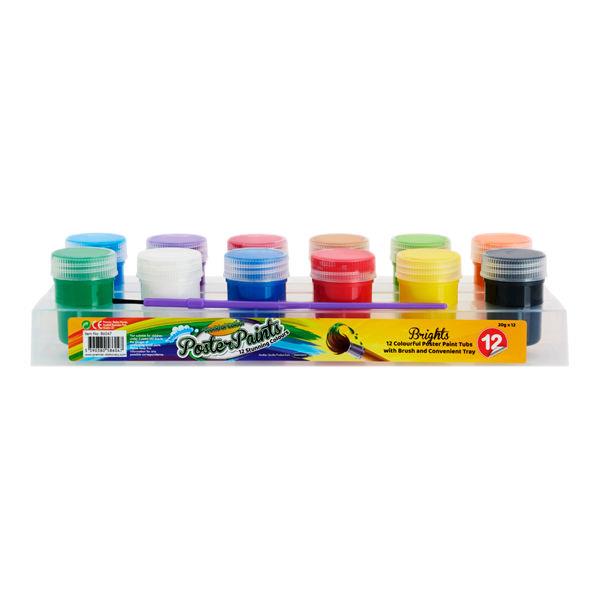 World of Colour 12x20g Poster Paint Tubs In Platform With brush