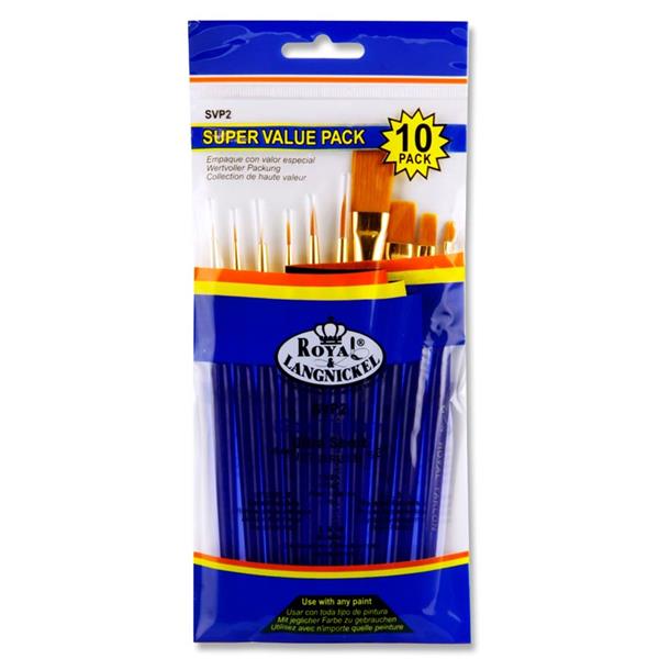 Royal & Langnickel Pack of 10 Super Value Brush Set