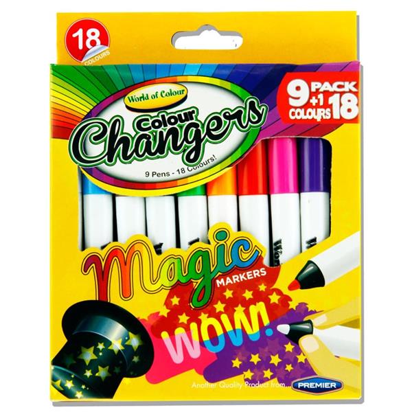 World of Colour Box 9+1 Colour Changers Magic Markers