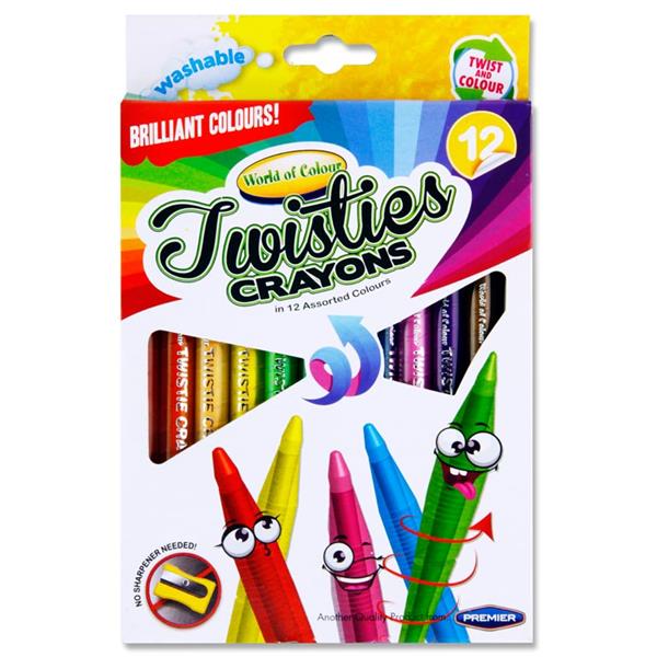 World of Colour Pack of 12 Twisties Crayons