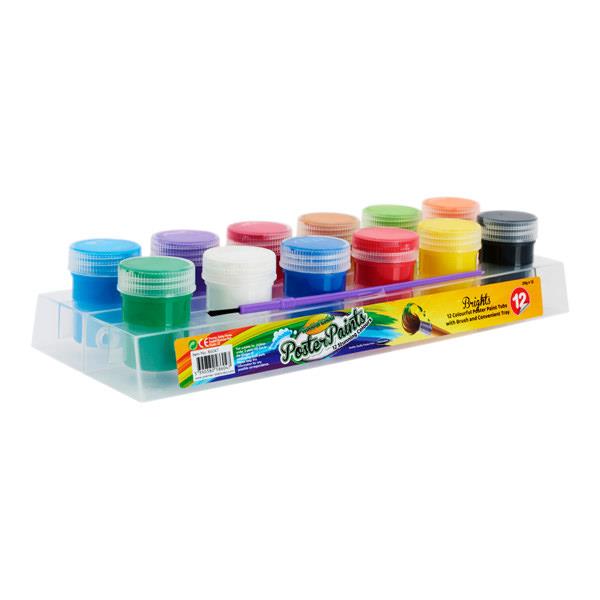 World of Colour 12x20g Poster Paint Tubs In Platform With brush