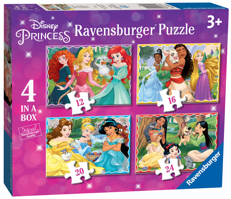 Disney Princess 4 in a box (12, 16, 20, 24 piece) Jigsaw Puzzles