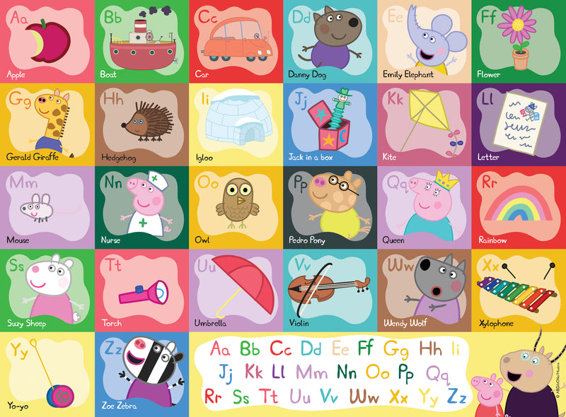 Peppa Pig Alphabet, 24 piece Giant Floor Jigsaw Puzzle