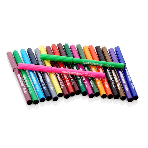 World of Colour Pack of 20 Felt Tip Markers