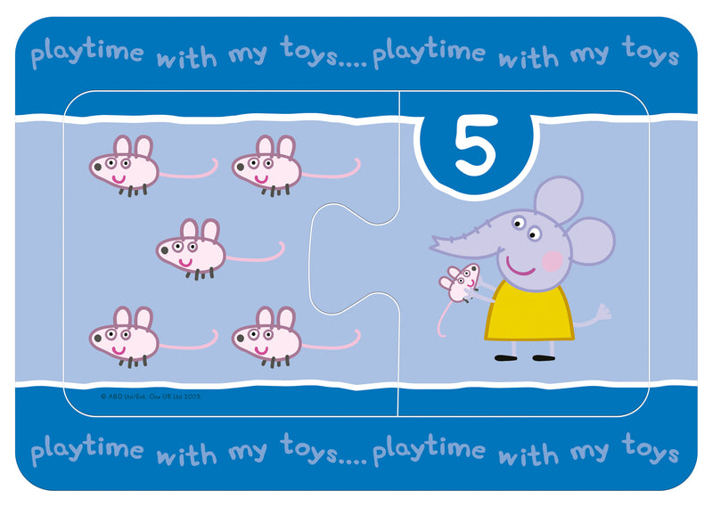 Peppa Pig 9 x 2 piece Jigsaw Puzzle