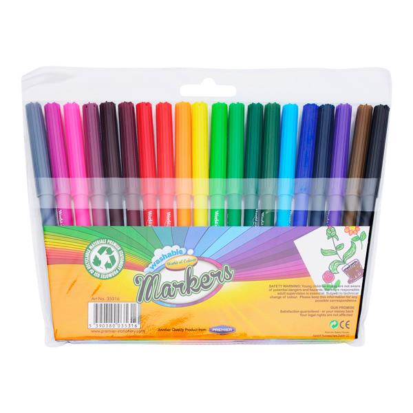 World of Colour Pack of 20 Felt Tip Markers