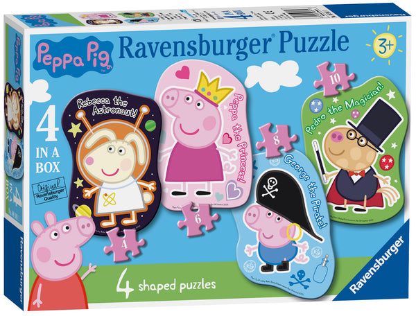 Peppa Pig Four Shaped Puzzles (4,6,8,10piece) Jigsaw Puzzle