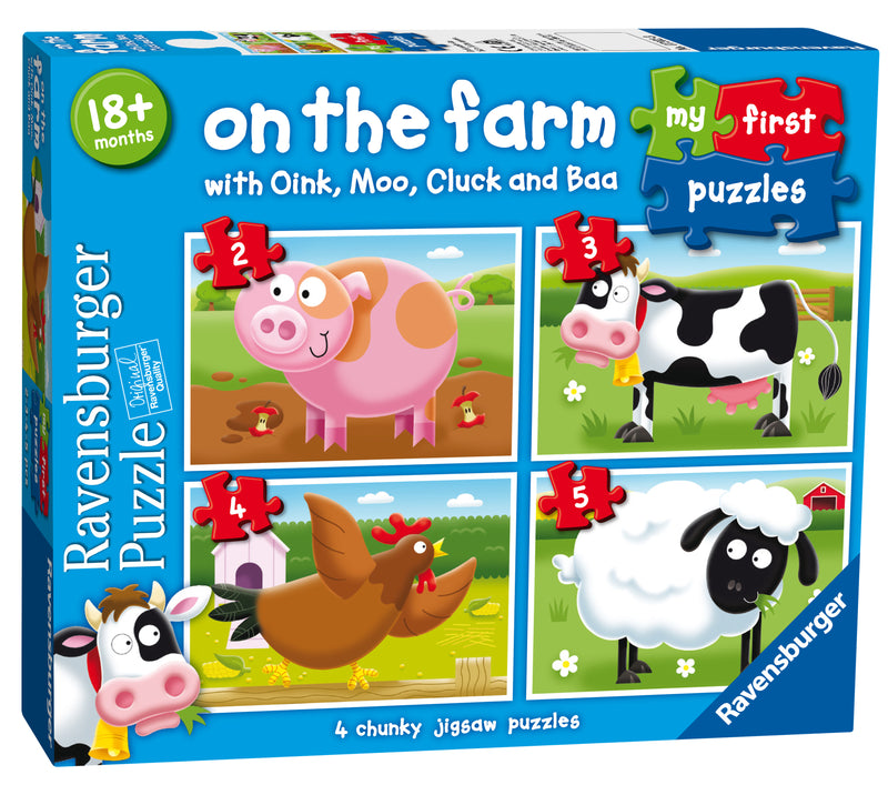 My First Puzzle, On the Farm (2, 3, 4 & 5 piece) Jigsaw Puzzles