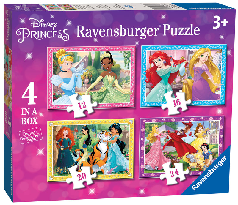 Disney Princess 4 in a box (12, 16, 20, 24 piece) Jigsaw Puzzles