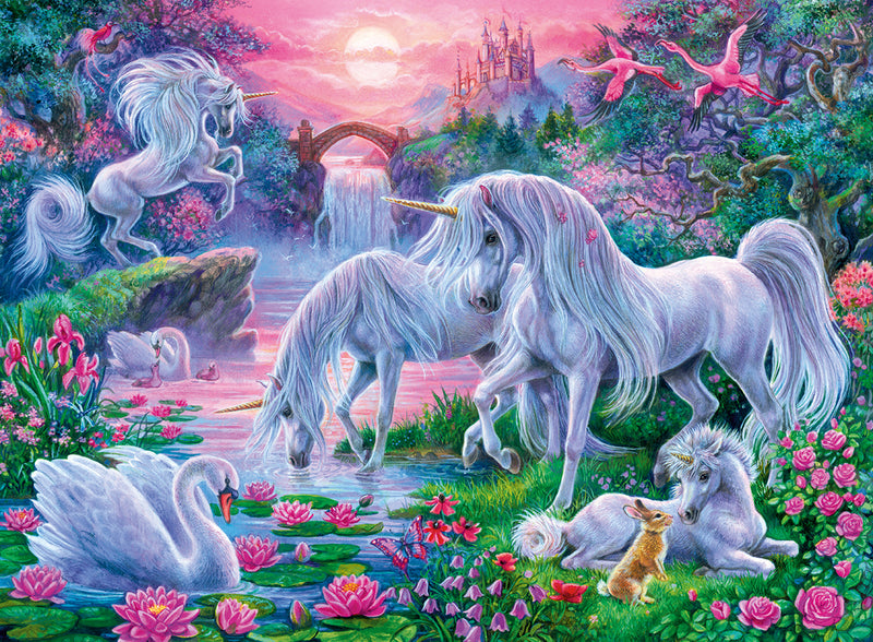 Unicorns in Sunset Glow XXL 150 piece Jigsaw Puzzle