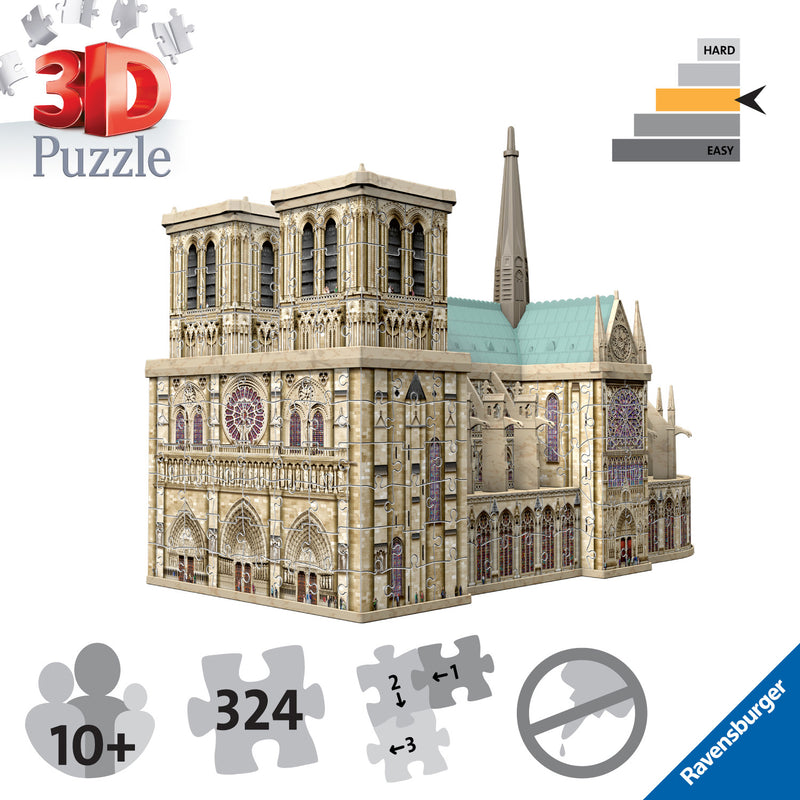 Notre Dame, 324 piece 3D Jigsaw Puzzle