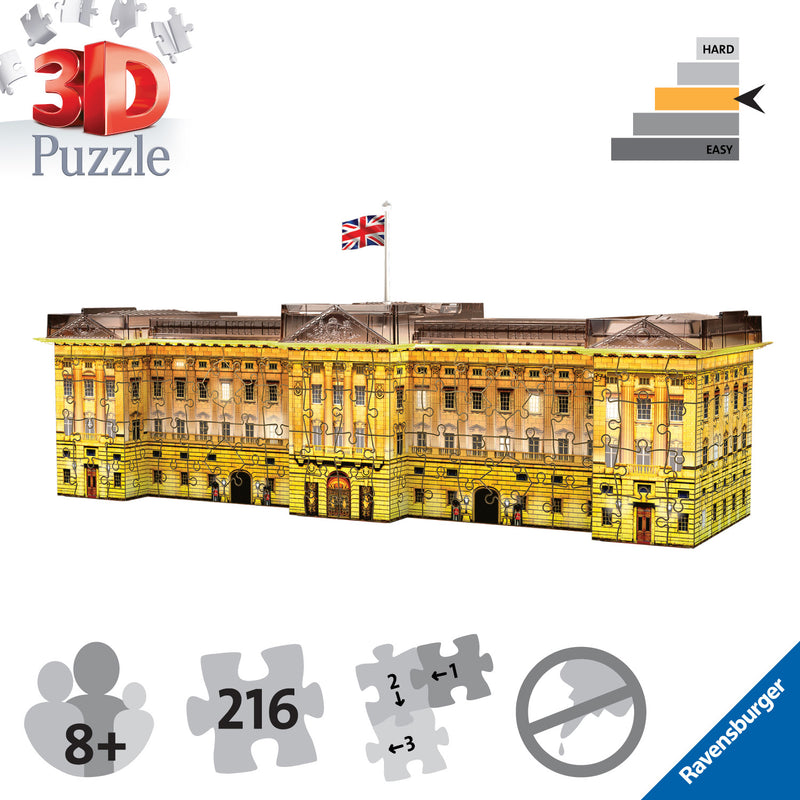 Buckingham Palace - Light Up 216 piece 3D Jigsaw Puzzle