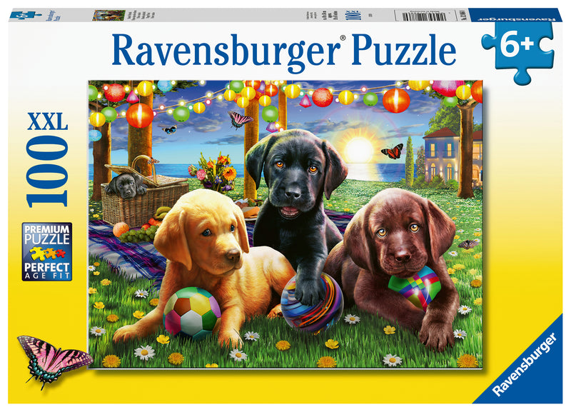 Puppy Picnic XXL 100 piece Jigsaw Puzzle