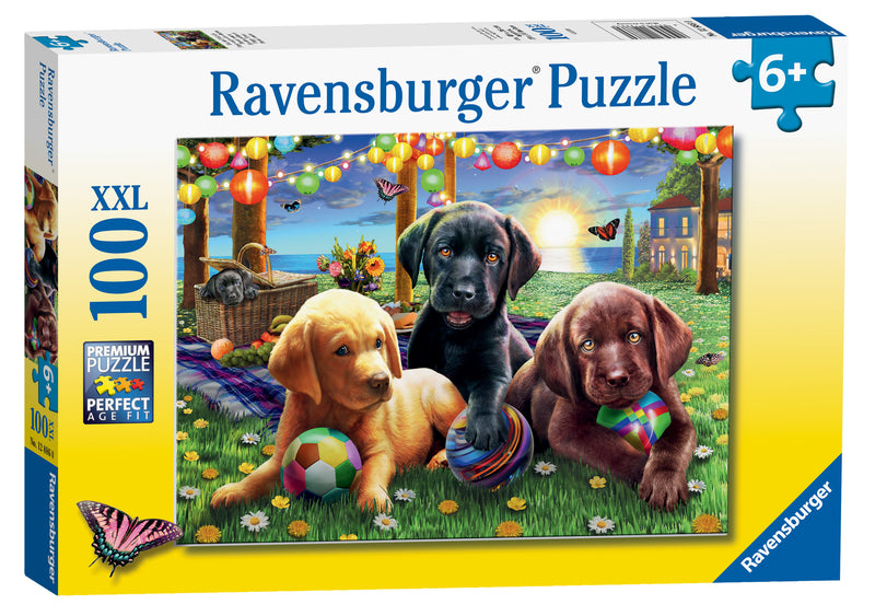 Puppy Picnic XXL 100 piece Jigsaw Puzzle