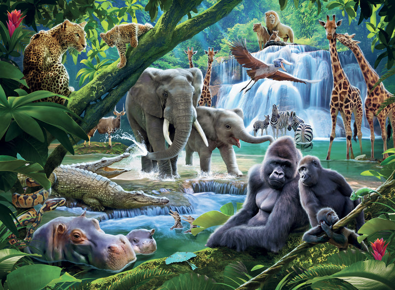 Jungle Families XXL 100 piece Jigsaw Puzzle