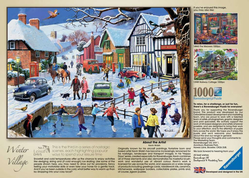 Ravensburger Leisure Days No.3 – The Winter Village, 1000 piece Jigsaw Puzzle