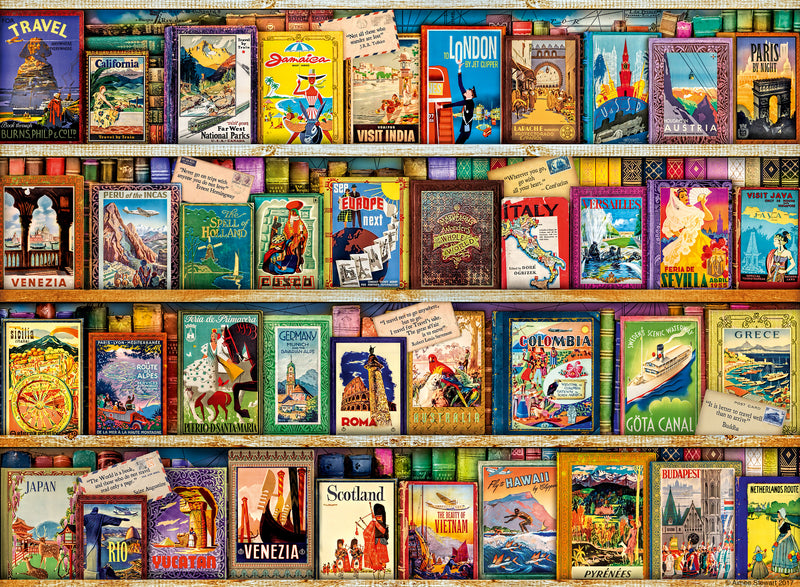 Vintage Travel Guides 500 piece Jigsaw Puzzle