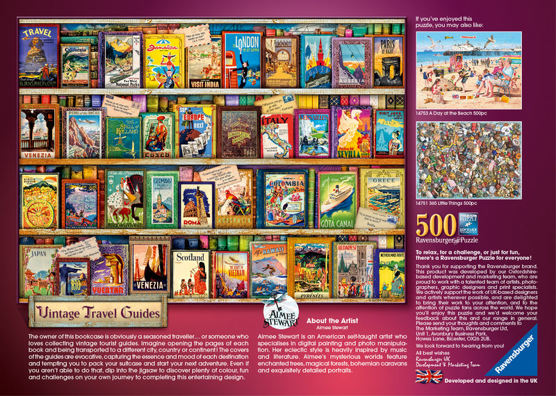 Vintage Travel Guides 500 piece Jigsaw Puzzle