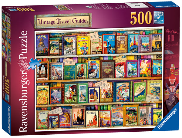 Vintage Travel Guides 500 piece Jigsaw Puzzle