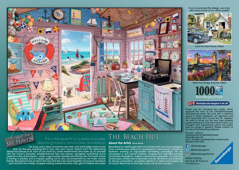 My Haven No 7. The Beach Hut 1000 piece Jigsaw Puzzle