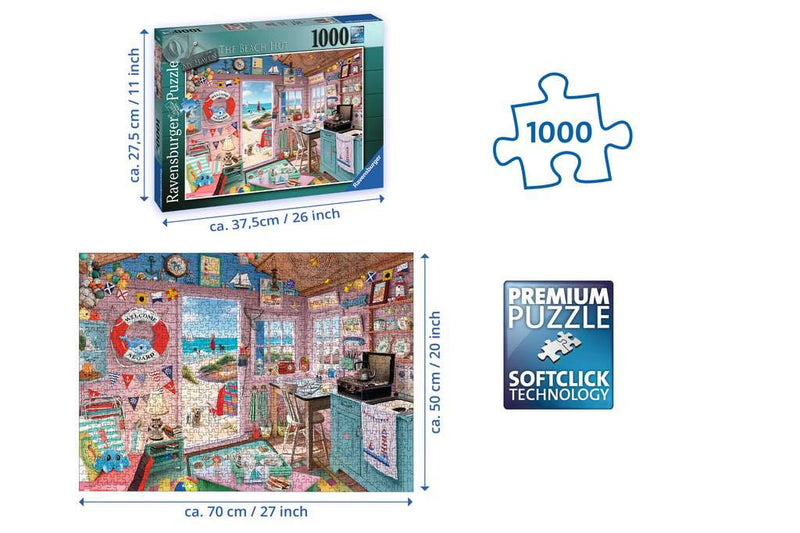 My Haven No 7. The Beach Hut 1000 piece Jigsaw Puzzle