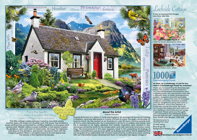 Ravensburger Country Cottage Collection No.12 - Lochside Cottage, 1000 piece Jigaw Puzzle