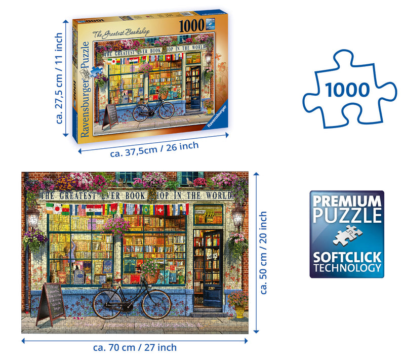 Ravensburger The Greatest Bookshop 1000 piece Jigsaw Puzzle