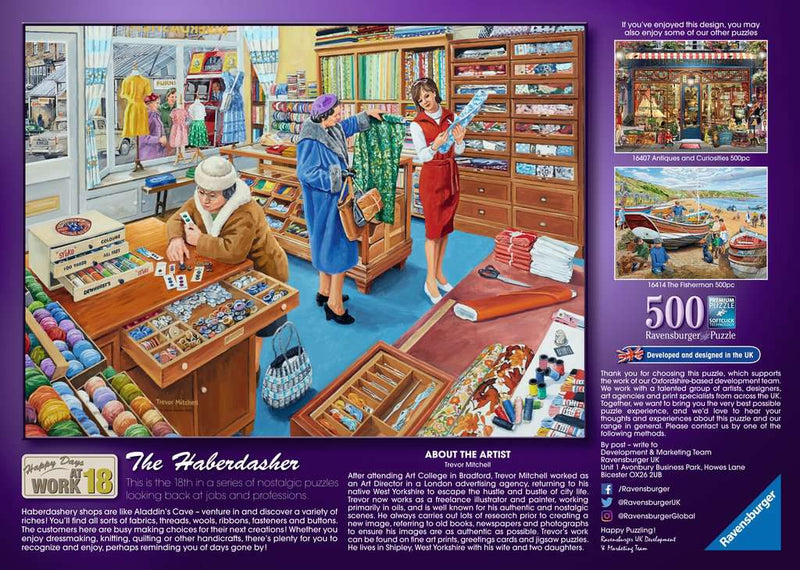 Happy Days at Work No.18 - The Haberdasher 500 piece Jigsaw Puzzle