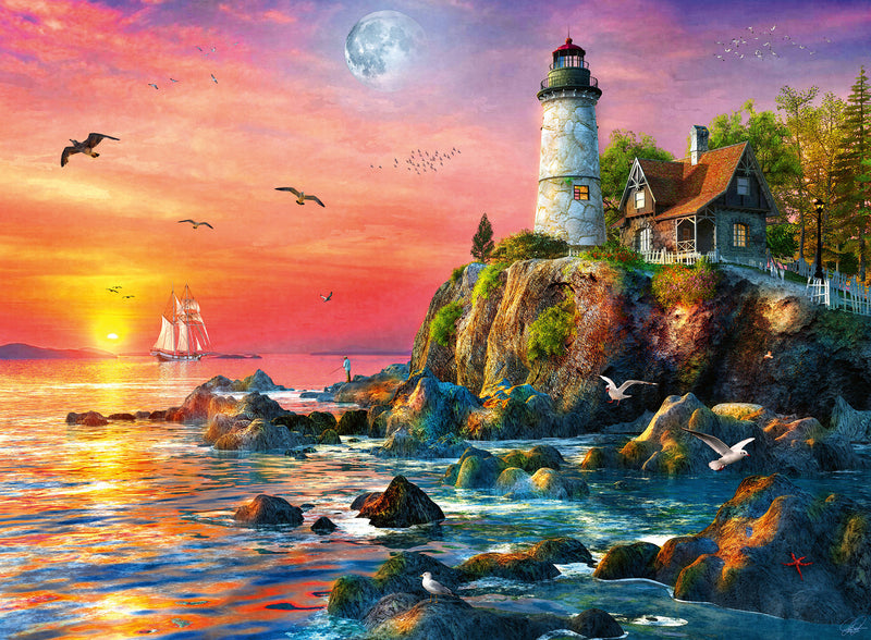 Lighthouse at Sunset 500 piece Jigsaw Puzzle