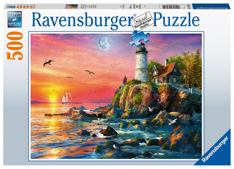 Lighthouse at Sunset 500 piece Jigsaw Puzzle