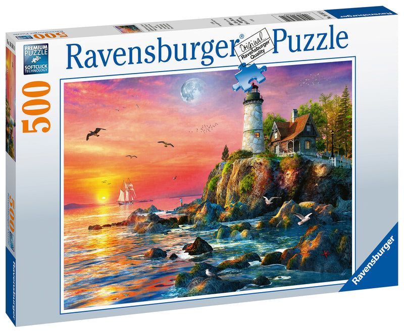 Lighthouse at Sunset 500 piece Jigsaw Puzzle