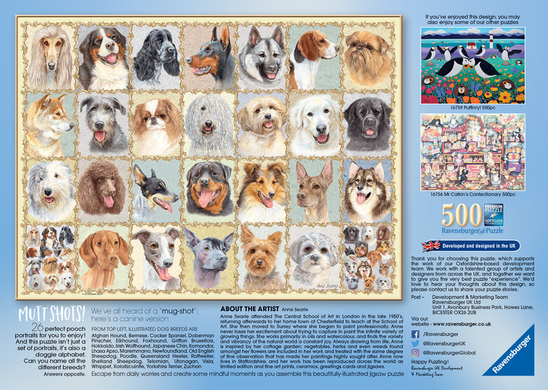 Mutt Shots! 500 piece Jigsaw Puzzle