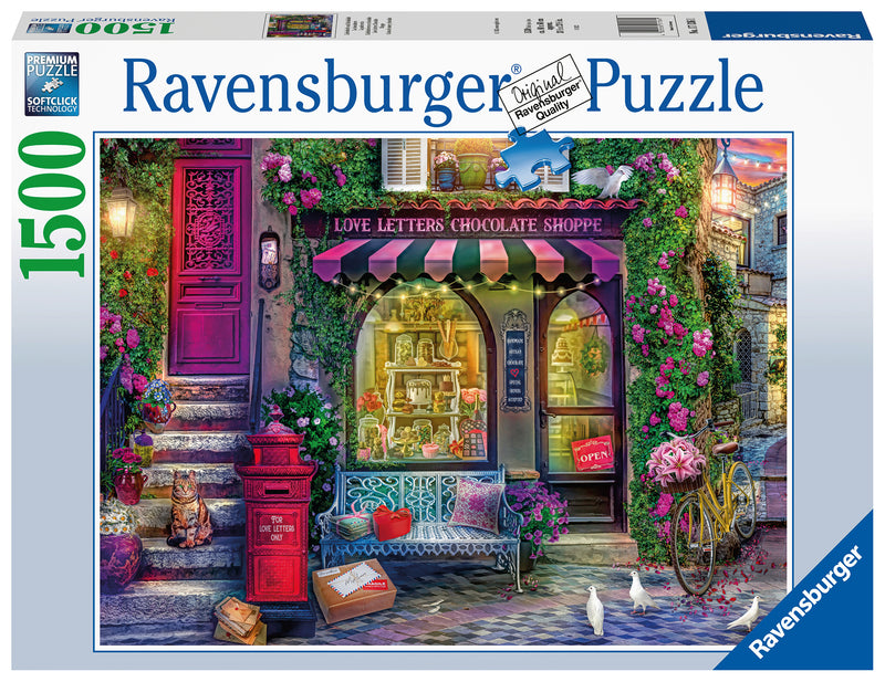 Ravensburger Love Letters Chocolate Shop 1500 piece Jigsaw Puzzle