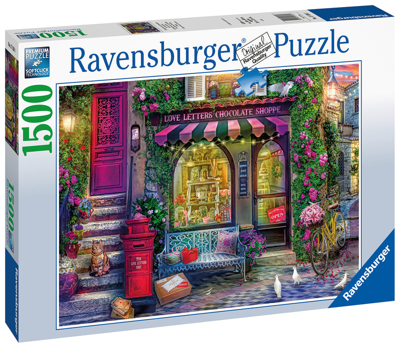 Ravensburger Love Letters Chocolate Shop 1500 piece Jigsaw Puzzle