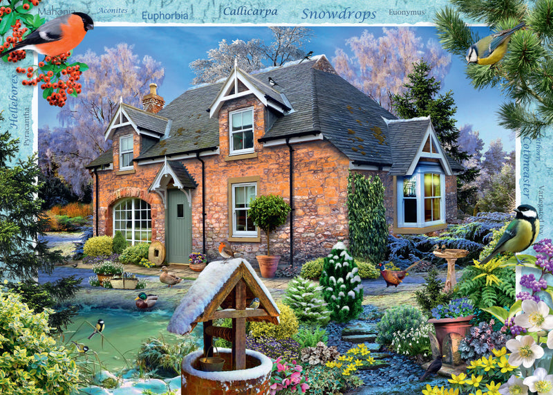 Ravensburger Country Cottage Collection No.11 - Snowdrop Cottage, 1000 piece Jigaw Puzzle