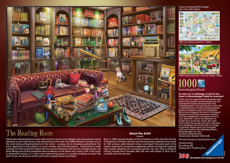 Ravensburger The Reading Room, 1000 piece Jigsaw Puzzle