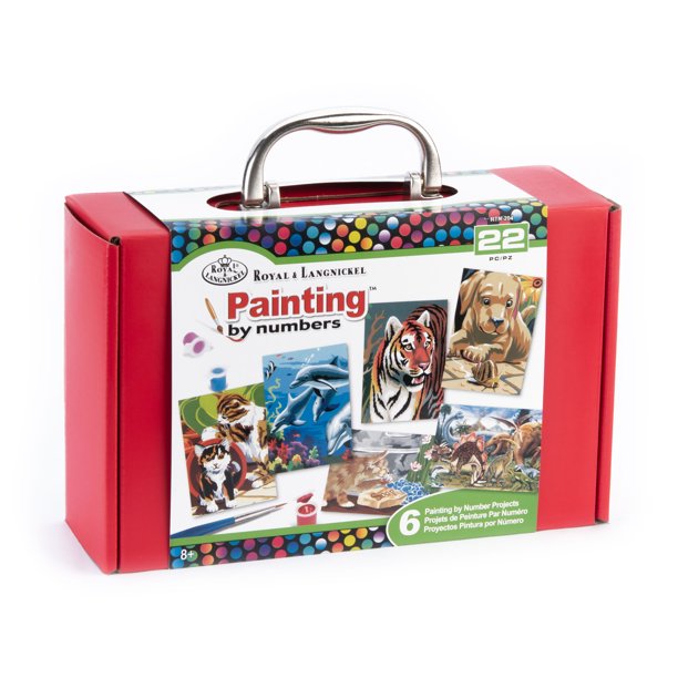 Royal & Langnickel mini 22piece Painting By Numbers Box Set - Red