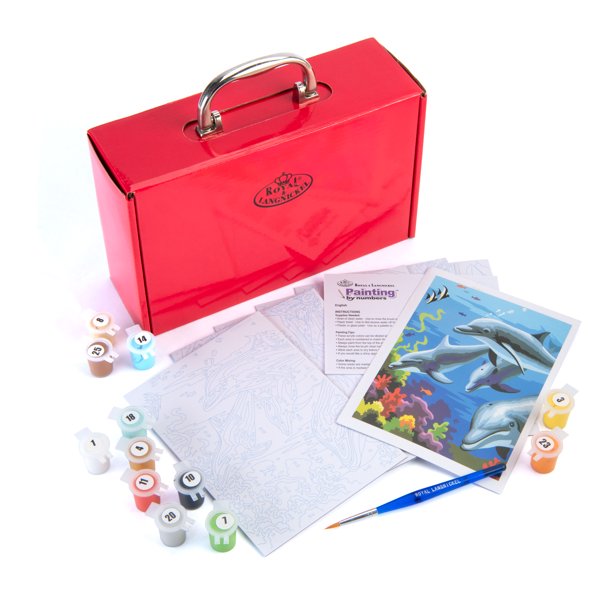 Royal & Langnickel mini 22piece Painting By Numbers Box Set - Red